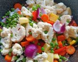 A picture of step 3 of From Valley to Veggie Bowl: The Aromatic Magic of Mix Veg Rogan Josh.