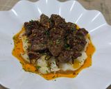 Gambar langkah 7 resipi Cowboy Butter Steak.