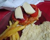 Foto del paso 3 de la receta: Hamburguesa de pollo y algo más