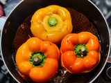 PIMIENTOS AMARILLOS, 🌶️🌶️con Relleno Árabe con Berenjenas🍆🍆 y Arroz...!