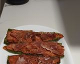 Foto del paso 5 de la receta: Barcas de Pimiento Verde Rellenas de Pollo a la Pimienta con Jamón