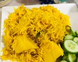 A picture of step 5 of Aloo ki tahiri.
