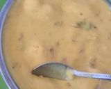 A picture of step 9 of Fulori Kadhi (UP style Pakoda Kadhi).