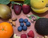 A picture of step 1 of Colourful Smoothie Glass.