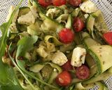 รูปขั้นตอนการทำที่ 3 ของ สลัดซูกินีซอสเพสโต้ (Keto Basil Pesto Zoodle Salad)