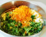 A picture of step 3 of Vegetable Manchurian with gravy.