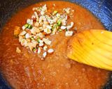 A picture of step 4 of Aata Suji and Mawa Halwa.
