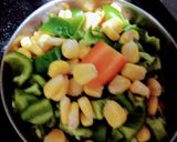 A picture of step 1 of BabyCorn Sabzi with Mix Vegs.