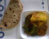 Bhindi potato vegetable in green masala recipe step 3 photo
