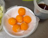 A picture of step 2 of Soy sauce Egg Yolk.