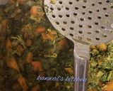 A picture of step 3 of Methi gazar sabji.