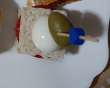 A picture of step 6 of Mini Club Sandwiches with Quail Eggs 🐣.