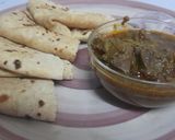 A picture of step 8 of Chapati with Mutton Liver.