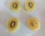 A picture of step 1 of Kiwi cheesy parcels.