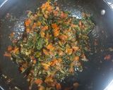 A picture of step 3 of Fenugreek leaves with carrot 🥕.