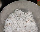 A picture of step 8 of Kutti idli in tri colour.