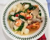 Gambar langkah 4 resipi 👩‍🍳Cendawan Tiram & Bayam Tumis Air.