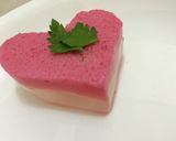 Foto langkah ke 7 dari resep Puding Leci Lapis Busa Pinky Cute (Tanpa Mixer).