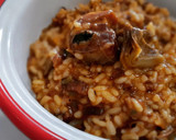 Foto del paso 9 de la receta: Arroz cremoso con sofrito de costillas de cerdo y alcachofas