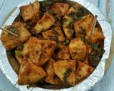 A picture of step 5 of Crispy aloo chaat.