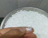 A picture of step 1 of Sabudana khichdi for fasting (soap grains polenta).