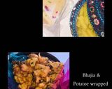 A picture of step 2 of Indian inspired tiffin lunch box.