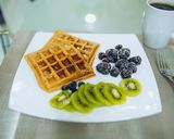 Foto del paso 1 de la receta: Wafles de avena con linaza