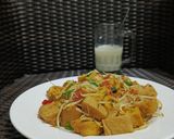 Foto langkah ke 8 dari resep Tumis Tahu Gembus Kecambah.