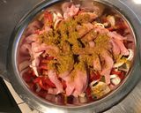 Une image de l'étape 8 de Veau sauté aux poivrons,oignon et sauce tomate.