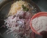 A picture of step 2 of 🟣Purple Yam 🟣 Potato Pakodas.