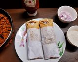 A picture of step 9 of Tangy chatpata Rajma Roll.