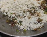 A picture of step 5 of Chilli paneer stuffed spinach wrap.