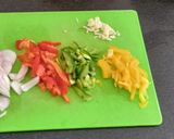 A picture of step 2 of Leftover Rice Schezwan Fried Rice.