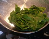 A picture of step 1 of Spinach tikki.