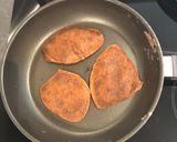 A picture of step 3 of Chocolate vegan pancakes.