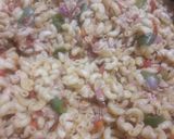 A picture of step 7 of Veggie chicken maccronni.