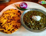 A picture of step 7 of Punjabi Pind (Village) Style ~ Sarson ka saag aur Makki ki Roti.