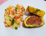 Foto del paso 3 de la receta: Rollo de carne con calabacín, huevo y barbacoa!!!