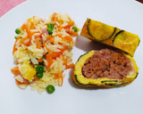 Foto del paso 3 de la receta: Rollo de carne con calabacín, huevo y barbacoa!!!