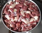 Foto do passo 1 de Escondidinho de carne seca com purê de abóbora e batata doce