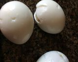 A picture of step 2 of Cocktail Eggs.