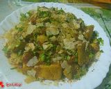 A picture of step 5 of Suran [jimikand] ki chaat.