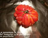 Foto del paso 11 de la receta Tomate relleno de gambas y mozarella