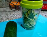 Foto del paso 4 de la receta Espaguetis de calabacín con pesto naranja de anacardos casero