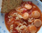 รูปขั้นตอนการทำที่ 4 ของ Tomato Fusilli Pasta Soup