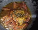 A picture of step 2 of Cabbage ka Salan.