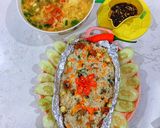 Hình bước làm 1 của món Cơm hấp sen
