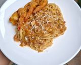 Foto langkah ke 5 dari resep Spaghetti with Creamy Tomato Sauce.