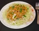 A picture of step 4 of Veg Hakka noodles.
