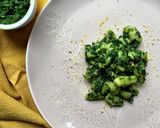 A picture of step 1 of Seasonal pesto - cavolo nero.